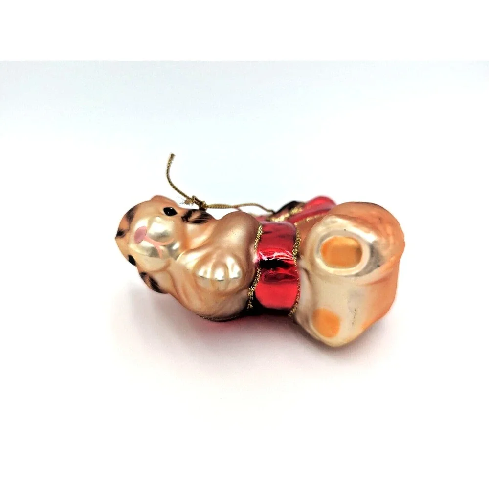 Charming‎ Tails Holiday Ribbon Fitz and Floyd Glass Ornament